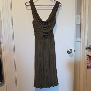 Deletta Olive Draped Dress XS